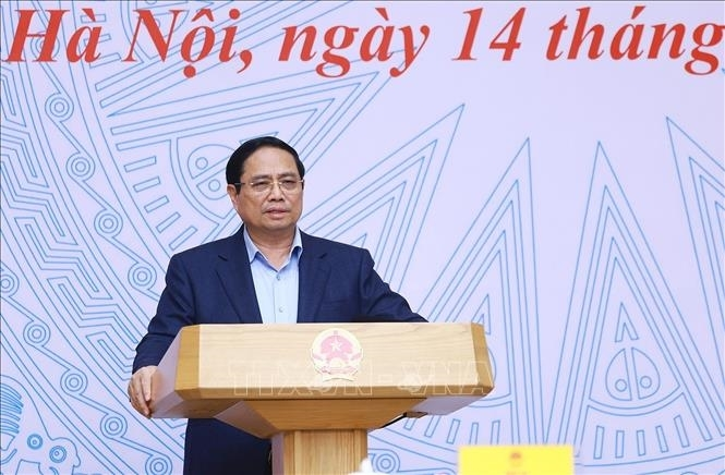 Thủ tướng Phạm Minh Chính chủ trì phiên họp lần thứ 6 Ban Chỉ đạo thực hiện cam kết của Việt Nam tại COP26. Ảnh: TTXVN
